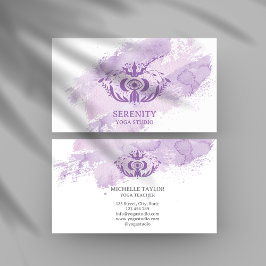 Holistic Celestial Moon Third Eye Yoga Paars Visitekaartje
