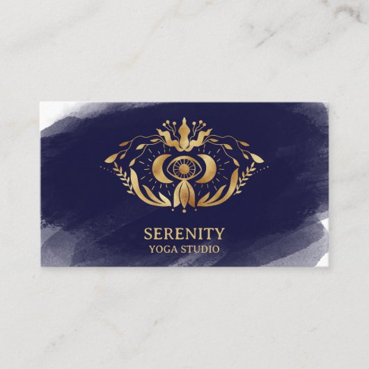 Holistic Celestial Moon Third Eye Yoga Visitekaartje (Voorkant)