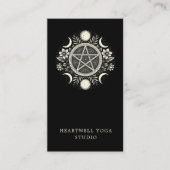 Holistic Celestial Sun Moon Black Visitekaartje (Voorkant)