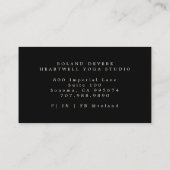 Holistic Celestial Sun Moon Black Visitekaartje (Achterkant)