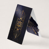 Holistic Celestial Sun & Moon Dark Ink Monogram Visitekaartje (Achterkant)