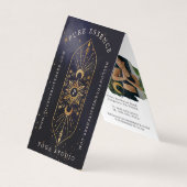 Holistic Celestial Sun & Moon Dark Ink Monogram Visitekaartje (Voorkant)