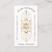 Holistic Celestial Sun & Moon Dark Ink Monogram Visitekaartje (Voorkant)