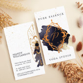 Holistic Celestial Sun & Moon Dark Ink Monogram Visitekaartje