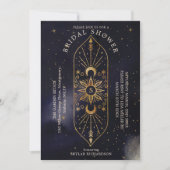 Holistic Celestial Sun & Moon Navy Vrijgezellenfee Kaart (Voorkant)