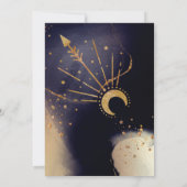 Holistic Celestial Sun & Moon Navy Vrijgezellenfee Kaart (Achterkant)