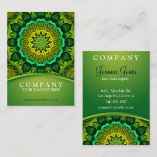 Holistic Green mandala, Blooming Forest Guardians Visitekaartje