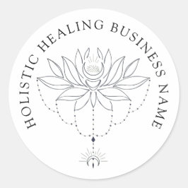 Holistic Healing Lotus Flower Business Ronde Sticker