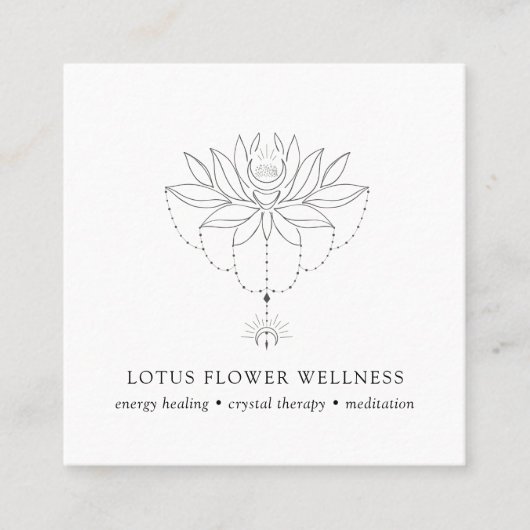 Holistic Healing Lotus Flower Visitekaartje (Voorkant)