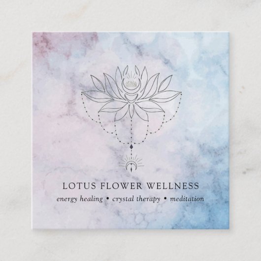 Holistic Healing Lotus Flower Visitekaartje (Voorkant)