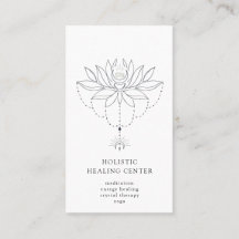 Holistic Healing Lotus Flower Visitekaartje