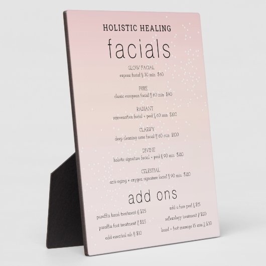 Holistic Healing Spa Services Easel Fotoplaat (Zijkant)