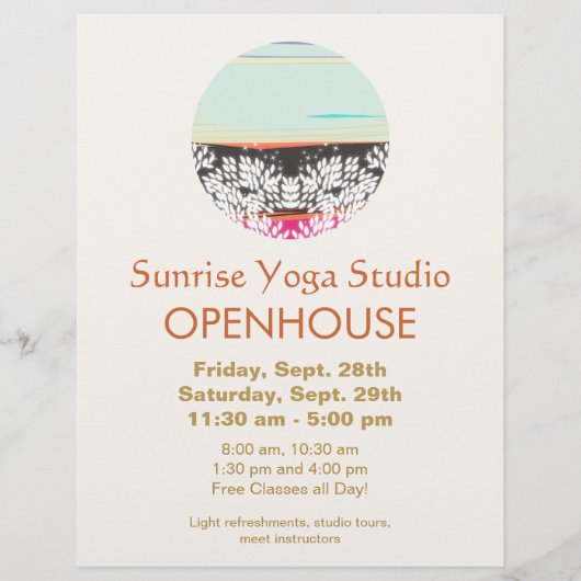 Holistic Health and Healing Arts Sunrise Logo Flyer (Voorkant)