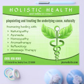 Holistic Health Green Caduceus Symbool 8,5 x 11 in Flyer (Enkel)
