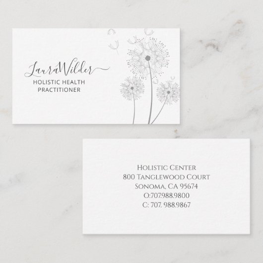 Holistic Health Practitioner Visitekaartje (Voorkant / Achterkant)