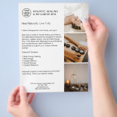 Holistic Health Therapist Promotional Business Flyer (Hand)