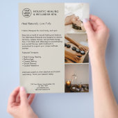 Holistic Health Therapist Promotional Business Flyer (Hand)