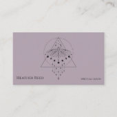 Holistic Heather | Moon Phase Moth Spirituele Coac Visitekaartje (Voorkant)