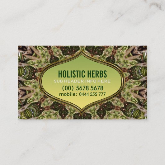 Holistic Herbs Shaman New age Visitekaartje (Voorkant)