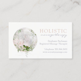 Holistic Marble Moon en Greenery Afsprakenkaartje