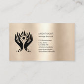 Holistic Massage Hands Therapy Healer Energy Visitekaartje (Achterkant)