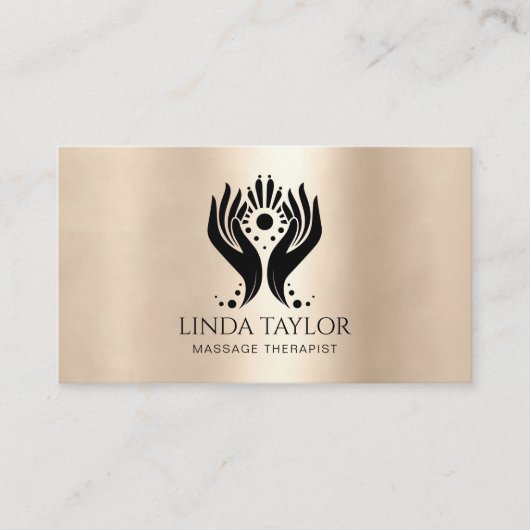 Holistic Massage Hands Therapy Healer Energy Visitekaartje (Voorkant)