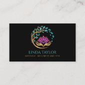 Holistic Massage Therapist Wellness Spa Lotus Visitekaartje (Voorkant)