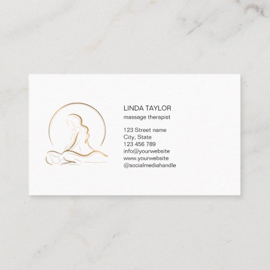 Holistic Massage Therapy Healer Energy Business Ca Visitekaartje (Achterkant)