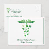 Holistic Medicine Wellness Center Grand Opening Briefkaart (Voorkant / Achterkant)