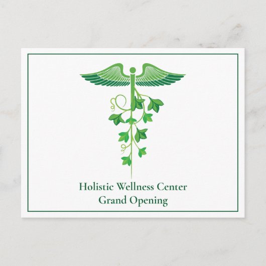 Holistic Medicine Wellness Center Grand Opening Briefkaart (Voorkant)