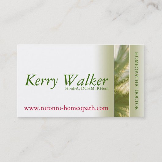 Holistic Practitioner Visitekaartje (Voorkant)