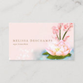 Holistic roze Lotus Yoga Organic Spa Loyalty Card (Voorkant)