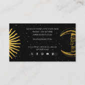 Holistic Sacred Celestial Sun Moon Reiki Monogram Visitekaartje (Achterkant)