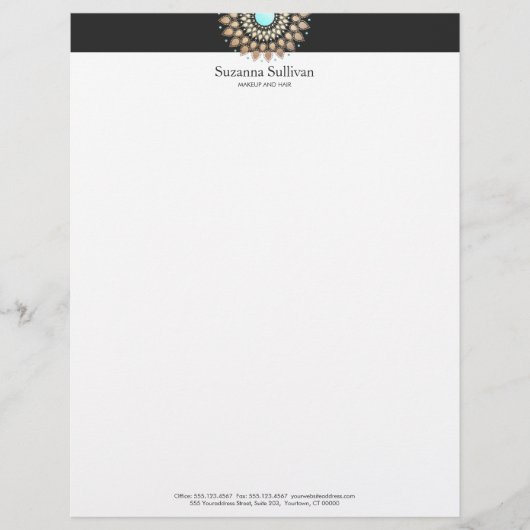 Holistic Salon van het Logo van de kosmetiek en Briefhoofd (Voorkant)