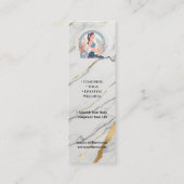 Holistic Wellness Coach Black White Luxury Modern  Mini Visitekaartje (Achterkant)