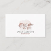 Holistic Wellness Coach Botanical Dusty Pink Visitekaartje (Voorkant)