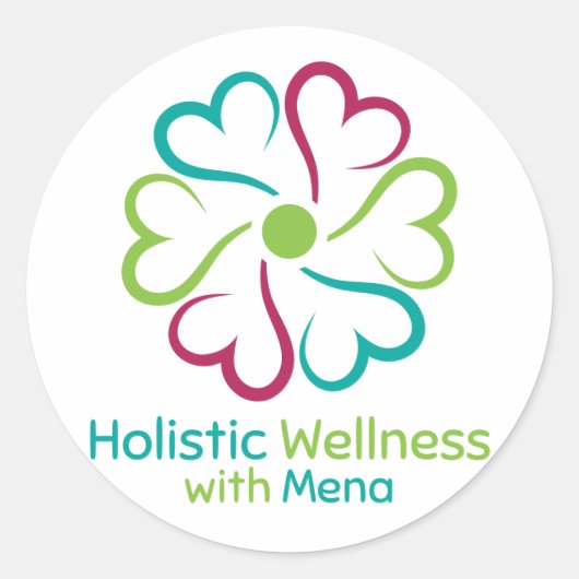 Holistic Wellness Ronde Sticker (Voorkant)