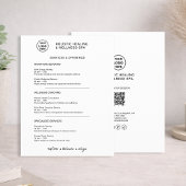 Holistic Wellness Services Minimalist Menu Flyer