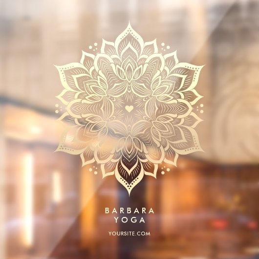 Holistic Yoga Personal Trainer Elegant Mandala  Raamsticker (Vel 2)