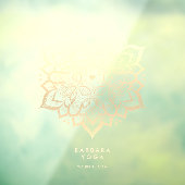 Holistic Yoga Personal Trainer Elegant Mandala  Raamsticker (Vel 3)