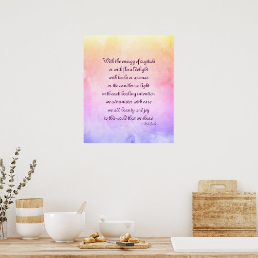 Holistisch gedicht poster (Keuken)