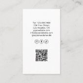 Holistisch Gezondheidstherapeut Logo QR-code Wit Visitekaartje (Achterkant)