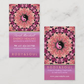 Holistisch peach roze Visitekaartje voor energiehe (Voorkant / Achterkant)