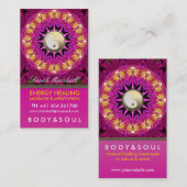 Holistisch roze Visitekaartje voor energieherstel (Voorkant / Achterkant)