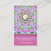 Holistisch roze Visitekaartje voor energieherstel (Achterkant)