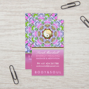 Holistisch roze Visitekaartje voor energieherstel