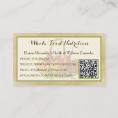 Holistisch voedingsadviseur Fruitmand QR-code Visitekaartje (Achterkant)