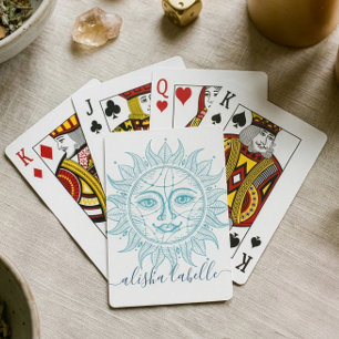 Holistische en mooie Keltische zonnezijde en sterr Pokerkaarten