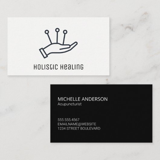 Holistische Geneeskunde | Acupunctuur Visitekaartje (Voorkant / Achterkant)