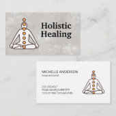 Holistische Genezing | Yoga Zitpositie | Chakras Visitekaartje (Voorkant / Achterkant)